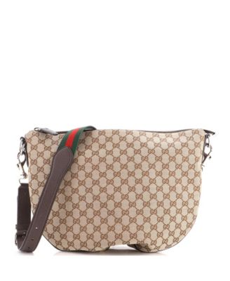 Pre-Owned Gucci Medium B Messenger Bag GG Canvas