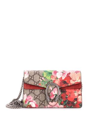 Pre-Owned Gucci мини-сумка через плечо Dionysus Blooms Print из лакированного холста