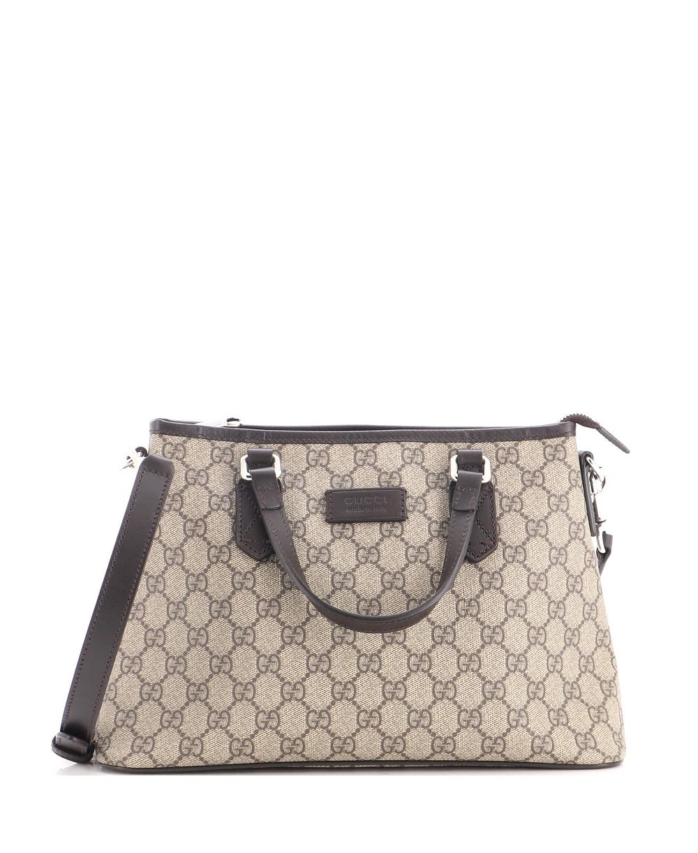 Pre-Owned Gucci средняя сумка-тоут GG Coated Canvas с молнией и возможностью трансформации