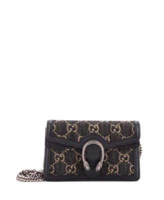 Pre-Owned Gucci Super Mini Denim Crossbody Dionysus Bag