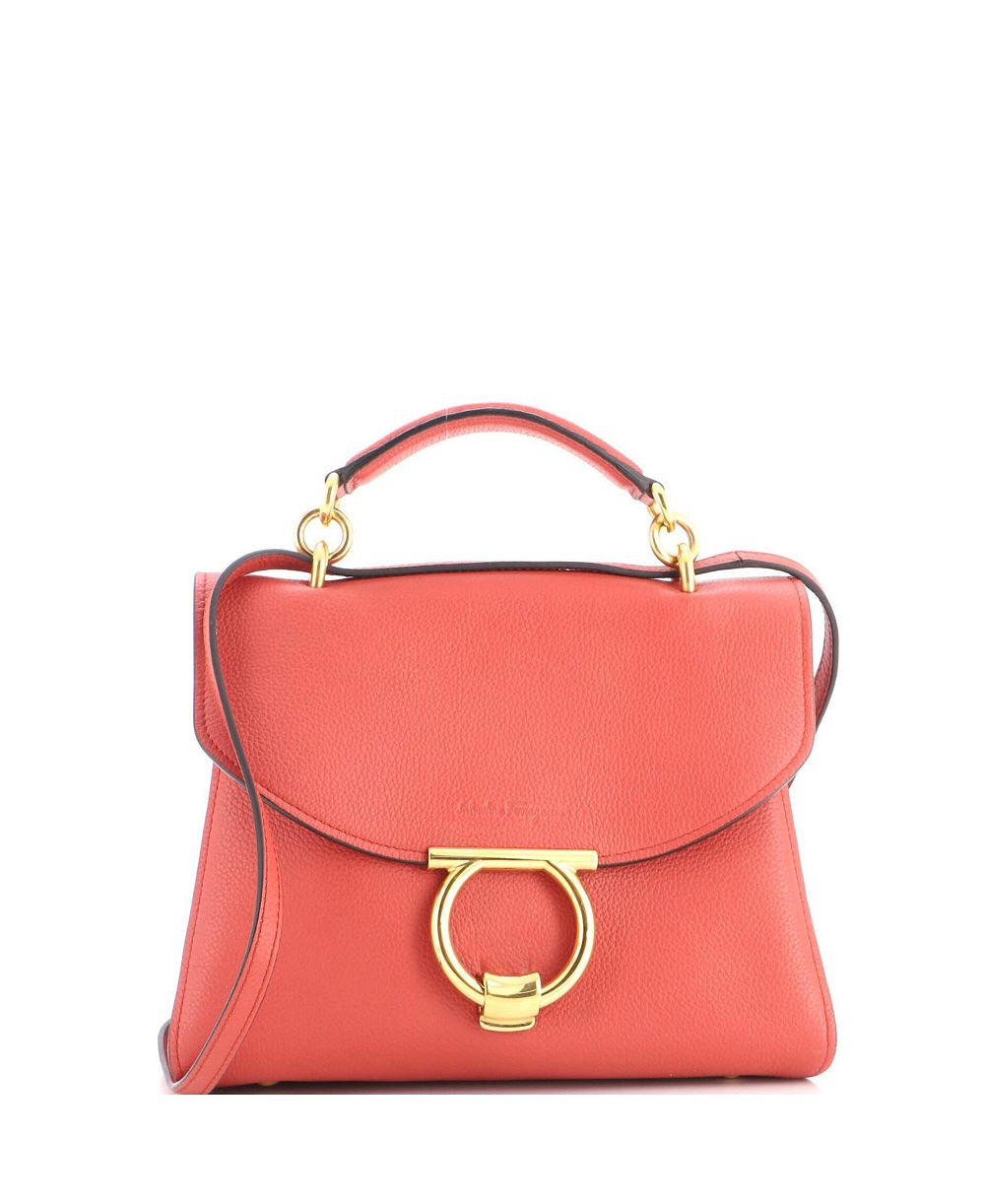 Б/у сумка-сэтчел Salvatore Ferragamo Margot малого размера через плечо из кожи