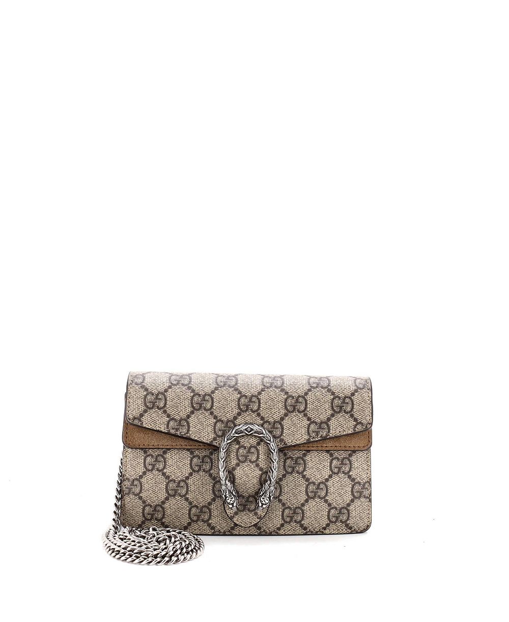 супер мини-сумка dionysus из лакированной ткани gg с узором от gucci (pre-owned)
