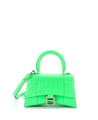 Pre-Owned Balenciaga Hourglass Top Handle Leather Shoulder Bag