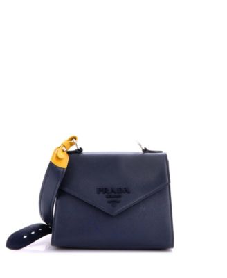 Сумка Pre-Owned Prada Pattina Monochrome Saffiano Leather Medium Shoulder Bag