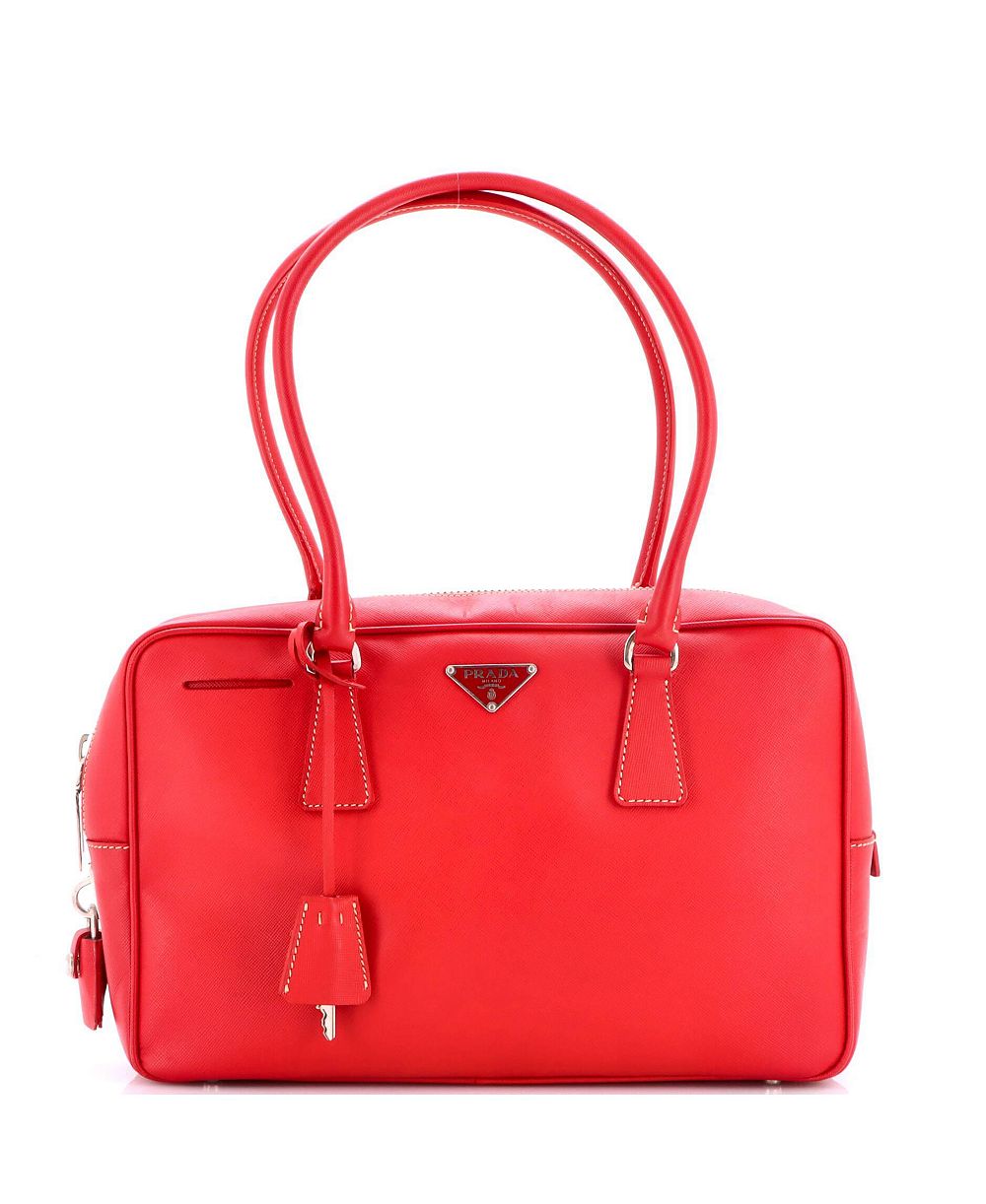 Pre-Owned Prada Bauletto Medium Saffiano Leather Satchel