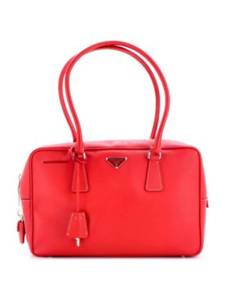 Pre-Owned Prada Bauletto Medium Saffiano Leather Satchel