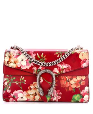 Б/у мини-сумка Gucci Small Dionysus с принтом Blooms из кожи