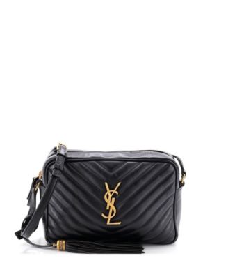 Pre-Owned Saint Laurent Lou Matelassé Chevron Leather Crossbody Bag, 9"W x 6.5"H x 2.5"D