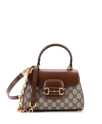 Pre-Owned Gucci Horsebit 1955 Mini Top Handle Flap Bag