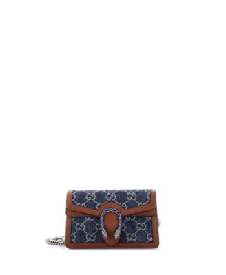 Б/у мини-сумка Gucci Dionysus Super Mini из денима через плечо