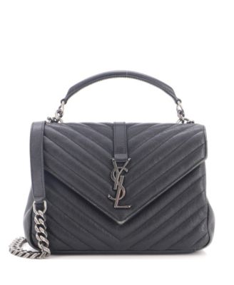 Б/у средняя сумка через плечо Saint Laurent College Matelasse Chevron