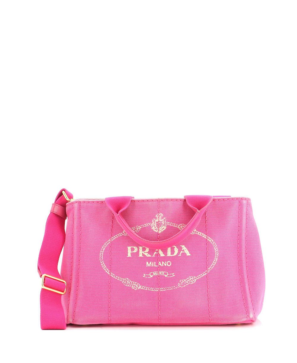 Pre-Owned Prada маленькая сумка-тоут Canapa из ткани, трансформируемая