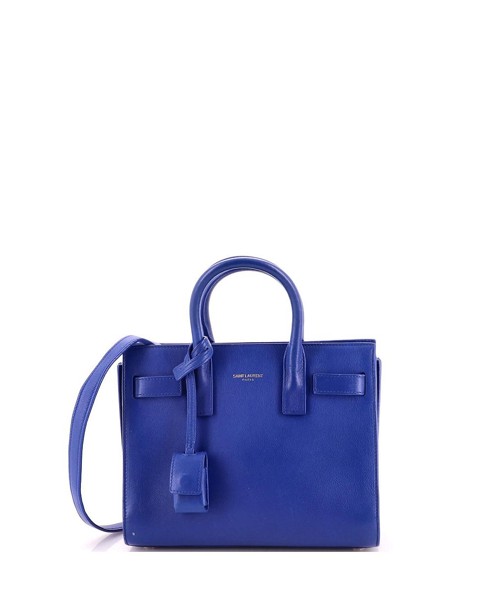 Б/у мини-сумка Saint Laurent Nano Sac De Jour из кожи, через плечо, 8,5"Ш x 7"В x 4"Г