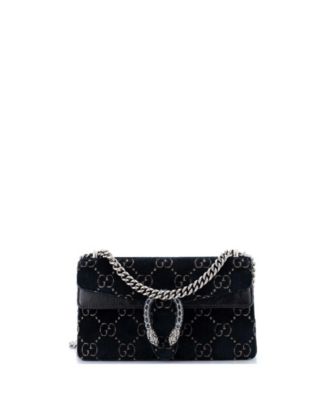 Pre-Owned Gucci маленькая сумка через плечо Mini Velvet GG Dionysus из бархата