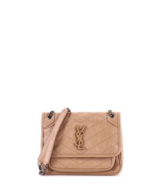 Б/у сумка Saint Laurent Niki с цепочкой и косым швом
