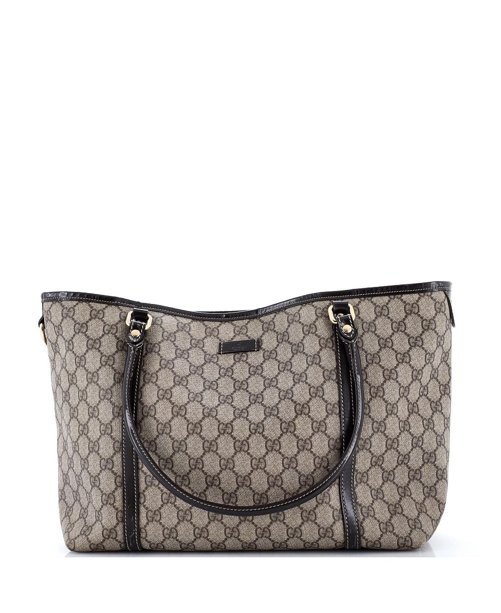 Б/у средняя сумка-тоут Gucci Medium Joy из лакированной ткани GG с кожаной отделкой