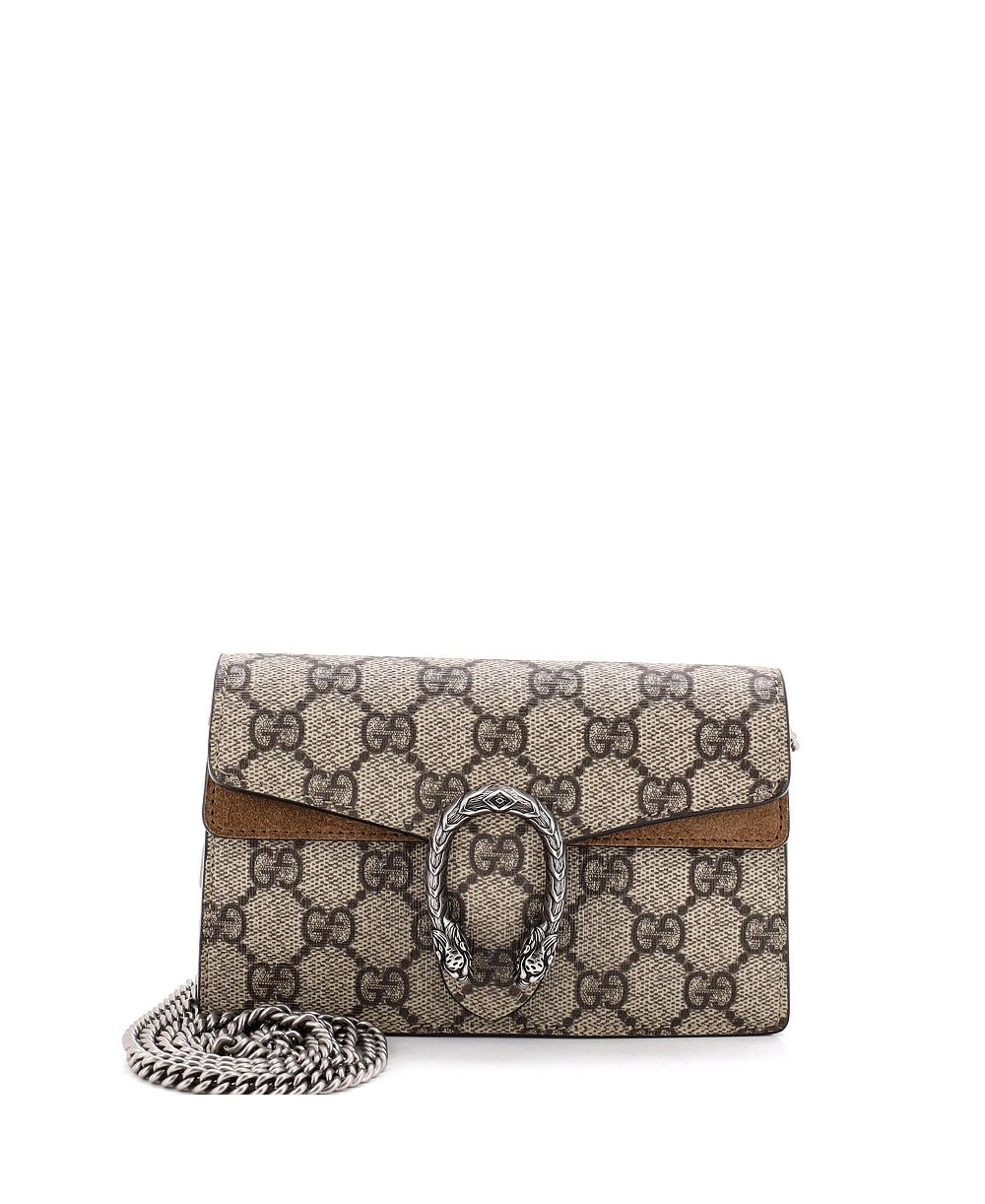 Pre-Owned Gucci Super Mini Dionysus GG Coated Canvas Crossbody Bag