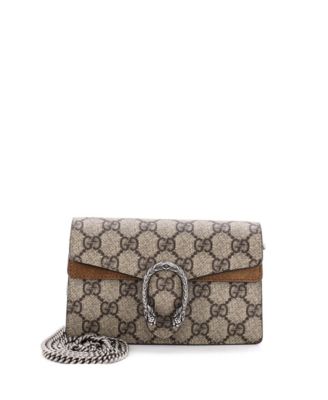 Pre-Owned Gucci Super Mini Dionysus GG Coated Canvas Crossbody Bag