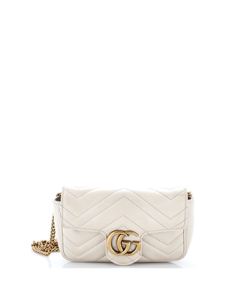 Pre-Owned Gucci GG Marmont Super Mini Flap Matelasse Shoulder Bag