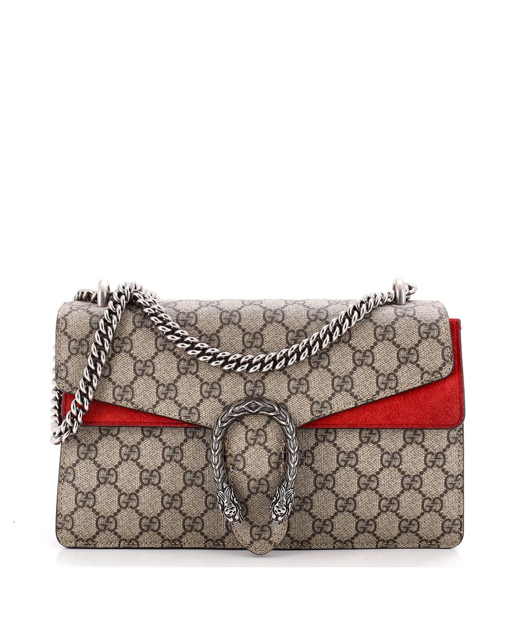 Сумка Pre-Owned Gucci Dionysus Small GG Coated Canvas Crossbody Shoulder Bag из лакированного канваса с монограммой GG