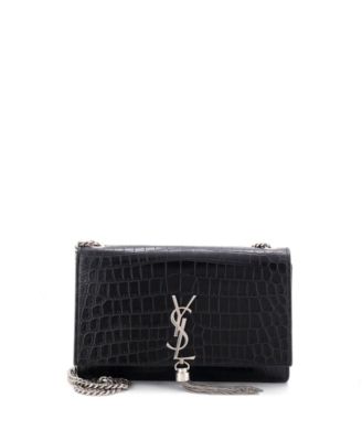 Pre-Owned Saint Laurent Средняя сумка через плечо Kate Monogram с кисточкой и цепочкой