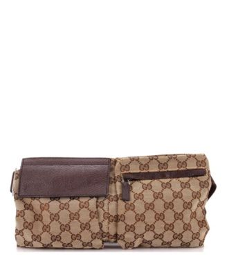 Pre-Owned Gucci Vintage Double GG Canvas Belt Bag