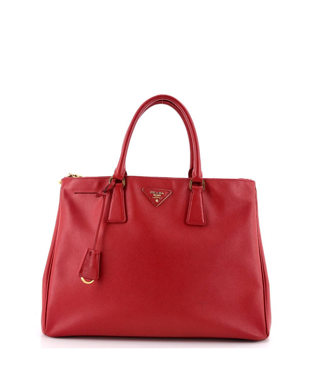 Pre-Owned Prada большая сумка-тоут Lux с двойной молнией из кожи Saffiano