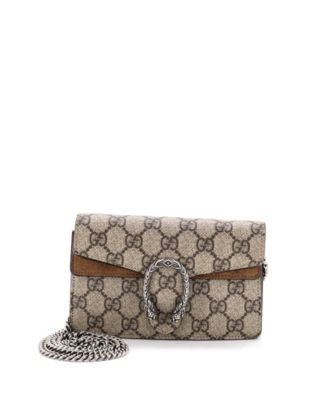 Pre-Owned Gucci мини-сумка-кроссбоди Dionysus из лакированной канвасной ткани GG