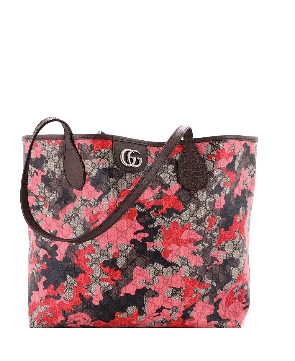 Pre-Owned Gucci большая сумка-тоут GG Camouflage из лакированной канвасной ткани с пошитой сумочкой