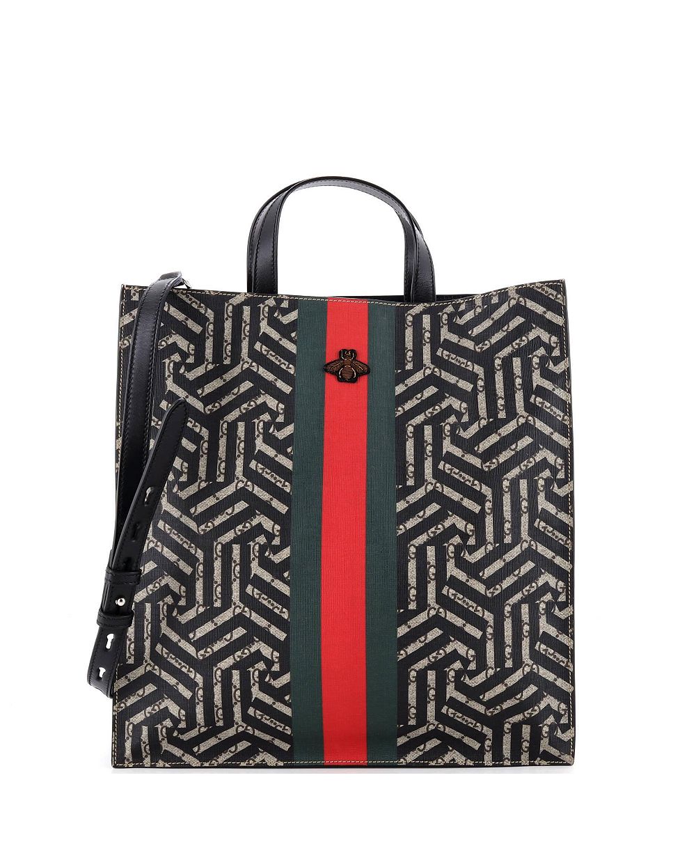 Сумка-тоут Gucci Caleido из лакированной ткани, совместимая с ноутбуком, 14"W x 15"H x 1.5"D (Pre-Owned)