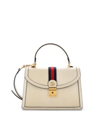 Сумка с верхней ручкой и клапаном Ophidia малая из кожи