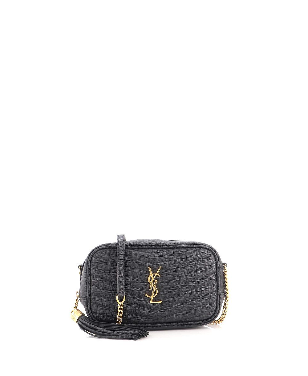 сумка mini lou matelasse-chevron camera bag от saint laurent (б/у)