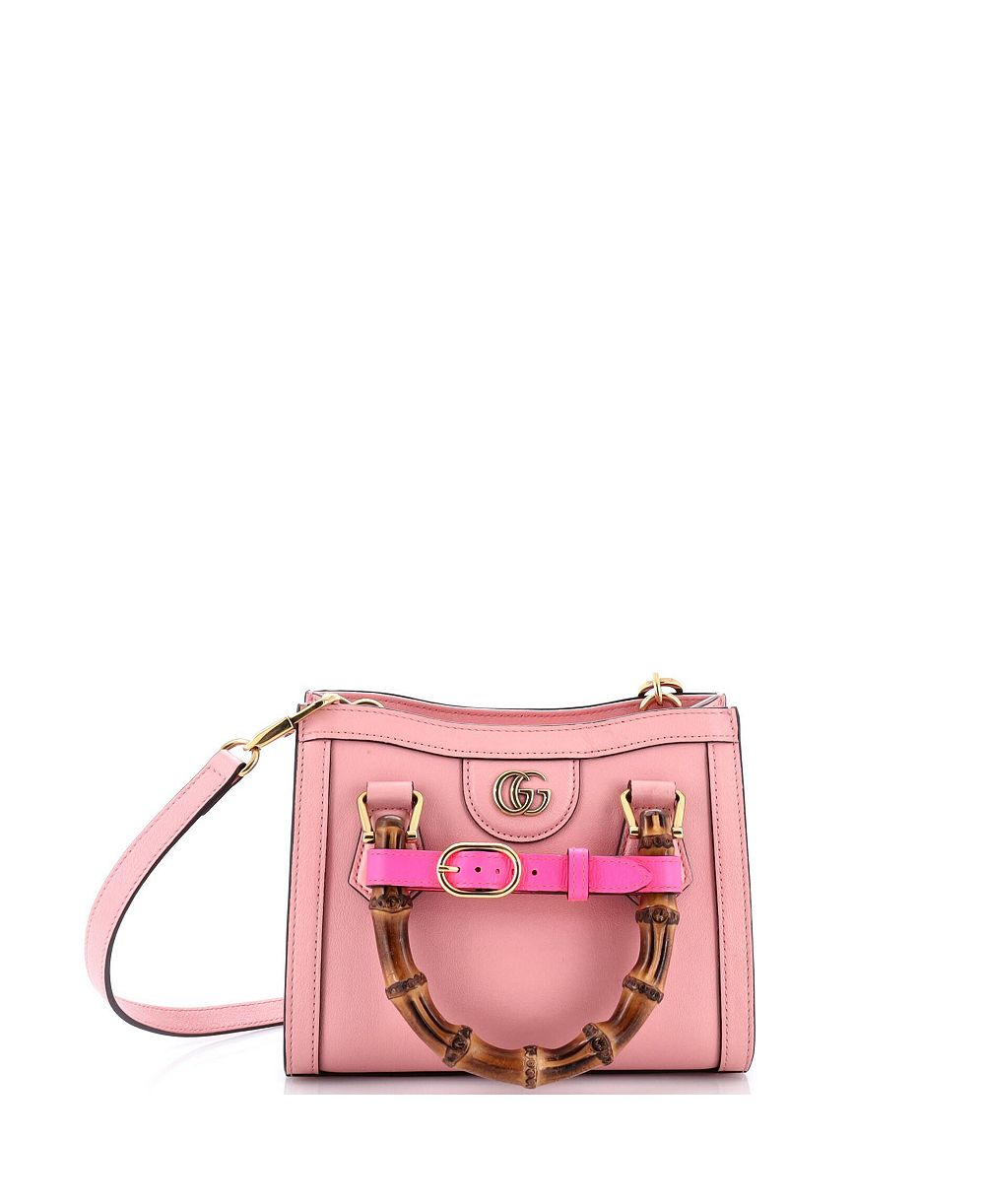 Pre-Owned Gucci Mini Diana NM Bamboo Handle Tote Leather