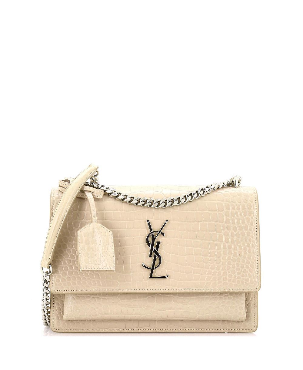 Б/у сумка через плечо Saint Laurent Medium Sunset из тисненой кожи