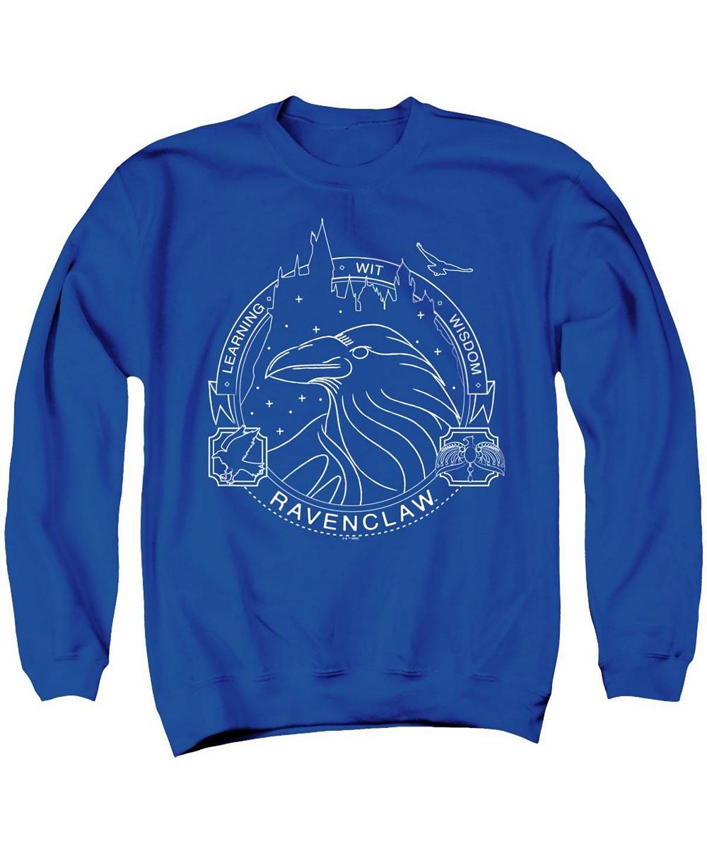 Мужская длиннорукавная кофта Harry Potter с принтом Ravenclaw Line Art