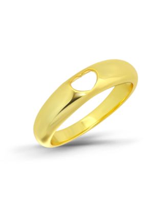 Macy's 14K Gold Plated Open Heart Pinky Ring