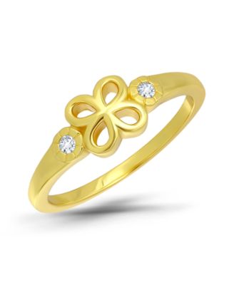 Macy's Gold-Plated Cubic Zirconia Band Pinky Ring