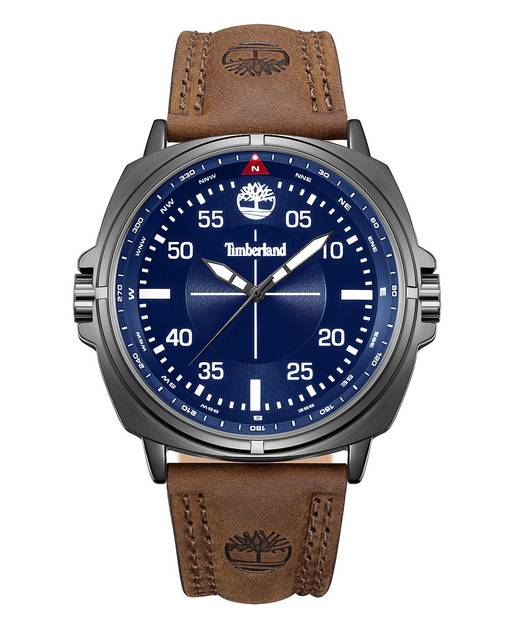 Timberland Men's Quartz Williston Leather Watch 48mm