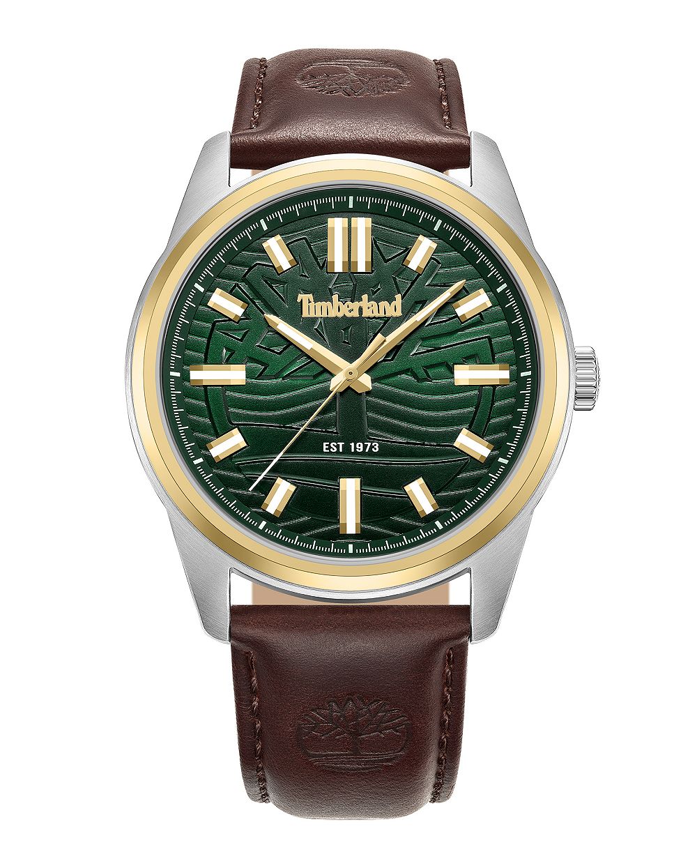 Timberland Men's Quartz Northbridge Leather Band Watch 46mm