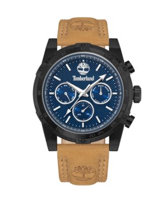 Timberland мужские кварцевые спортивные часы с кожаным ремешком, 45 мм, tan