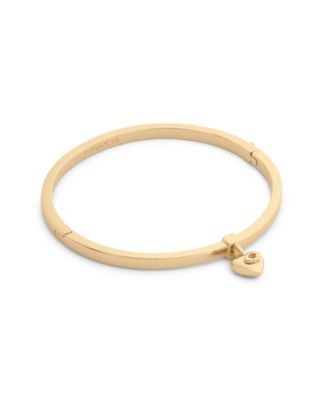 COACH Gold-Tone Heart Charm Bracelet