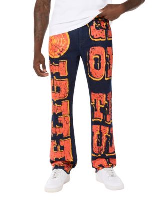 True Religion Men's Ricky Big T Allover-Print Flap Jeans