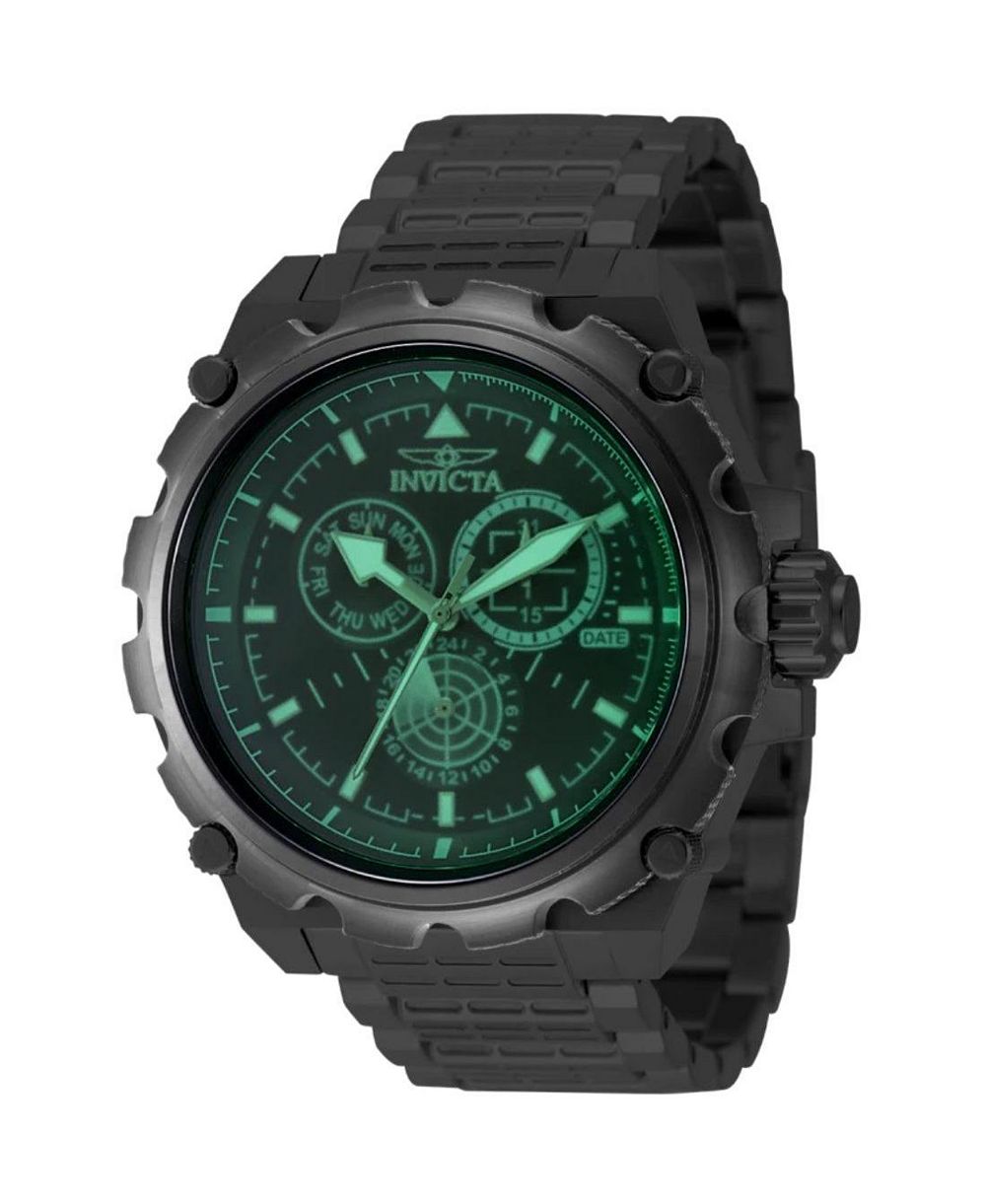 Invicta Men's Quartz Coalition Forces 49202 Black Stainless Steel Watch, 50mm