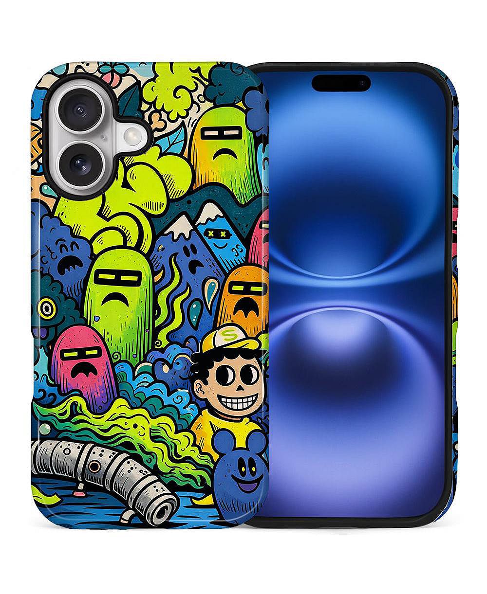 Чехол Lisen для телефона, совместимый с Apple iPhone 16 Plus, 2-слойный прочный, дизайн «Призрачный город»