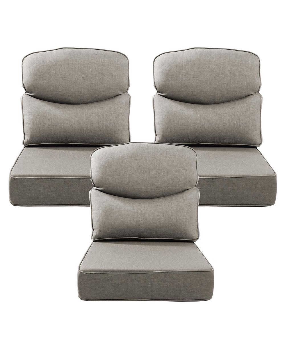 Bellefurn роскошные уличные подушки Smile 24x24x6, водостойкие полиэфирные подушки для глубоких сидений садовых плетеных стульев и диванов