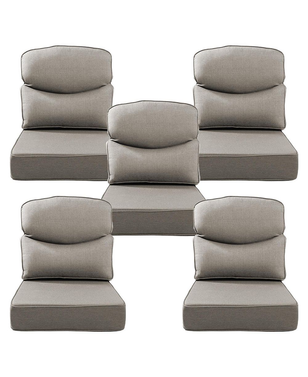 Роскошные уличные подушки Bellefurn Luxury Smile 24x24x6, водостойкие глубокие подушки для сидений из олефина для плетеного кресла или дивана на террасе