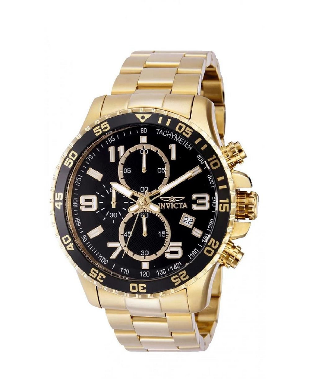 Invicta Men's Quartz Mach Gala 69816 Water-Resistant Gold-Tone Stainless Steel Watch, 48mm