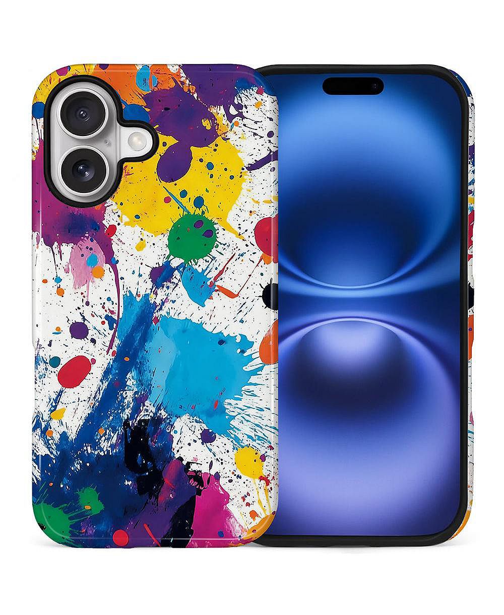 Lisen Phone Case Compatible with Apple iPhone 16, 2-Layer Durable, Color Splash