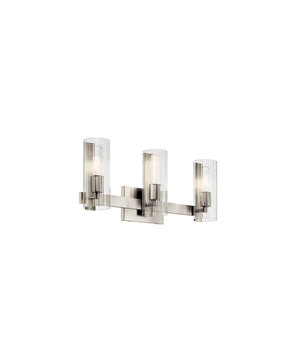 Настенный светильник Kichler Jemsa 22 3/4" Wide Brushed Nickel 3-Light для ванной