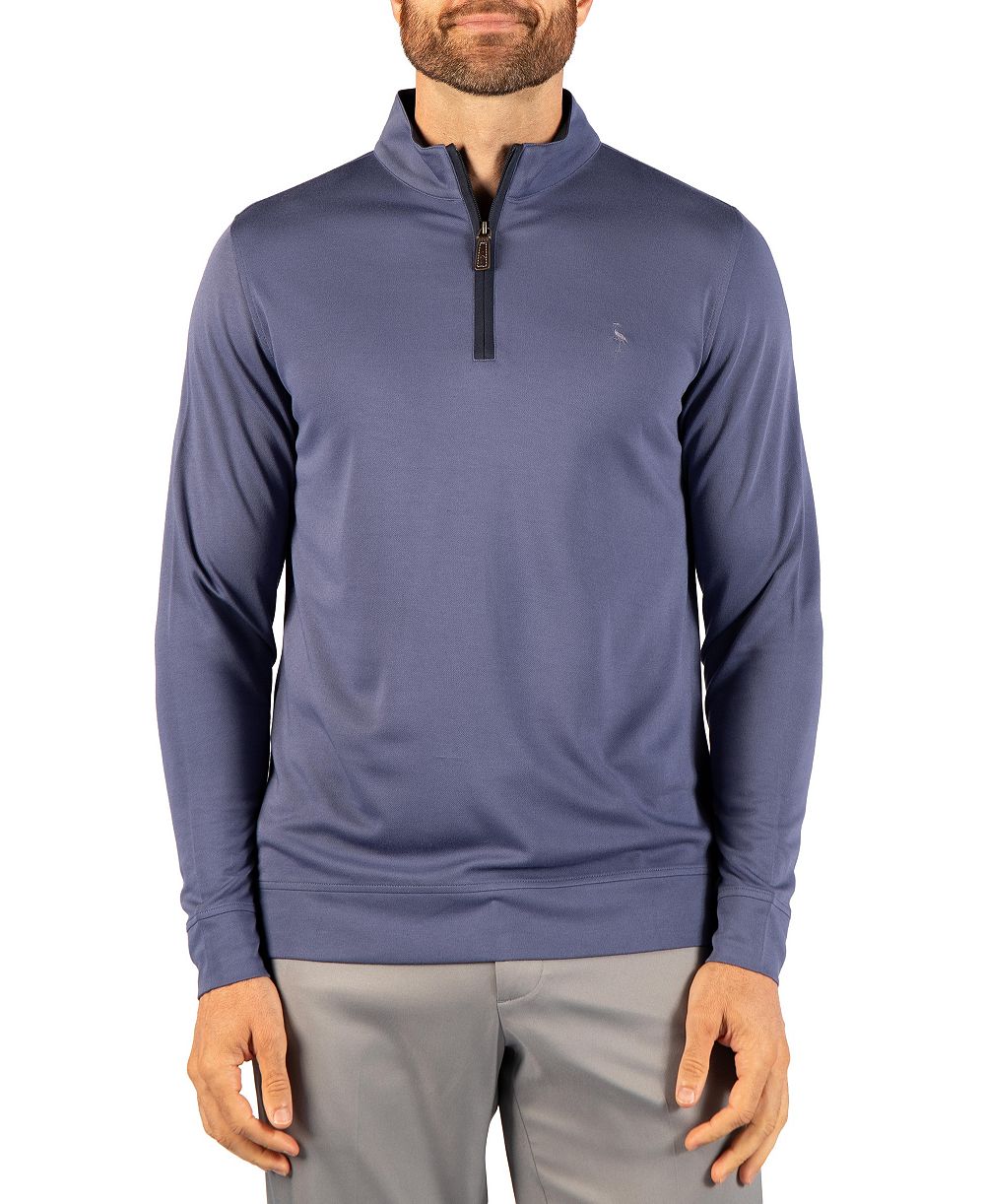 Tailorbyrd Men's Modal Quarter Zip with Contrast Tipping Sweater